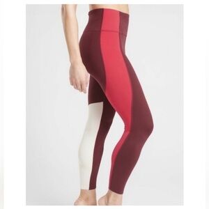 Arhleta Maroon Colorblock Elation Asym 7/8 Tight